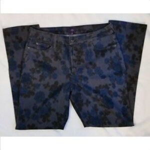 NYDJ Floral Skinny Lift Tuck Denim